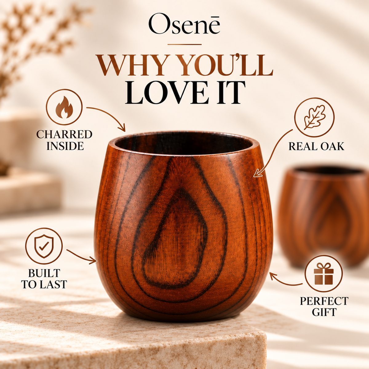 Osene™ Oaken Sip For Whiskey and Bourbon